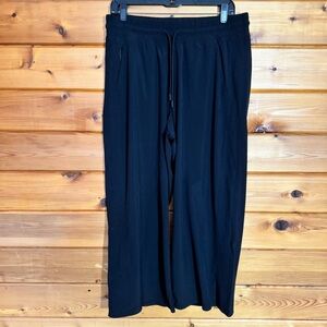 Athleta Black Wide-Leg Pull-On Pants